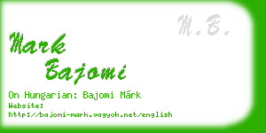 mark bajomi business card